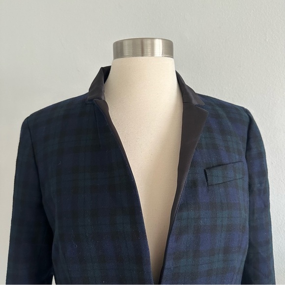 New J. Crew Regent Plaid Blazer Jacket 100% Wool Sz 4 - Picture 4 of 9